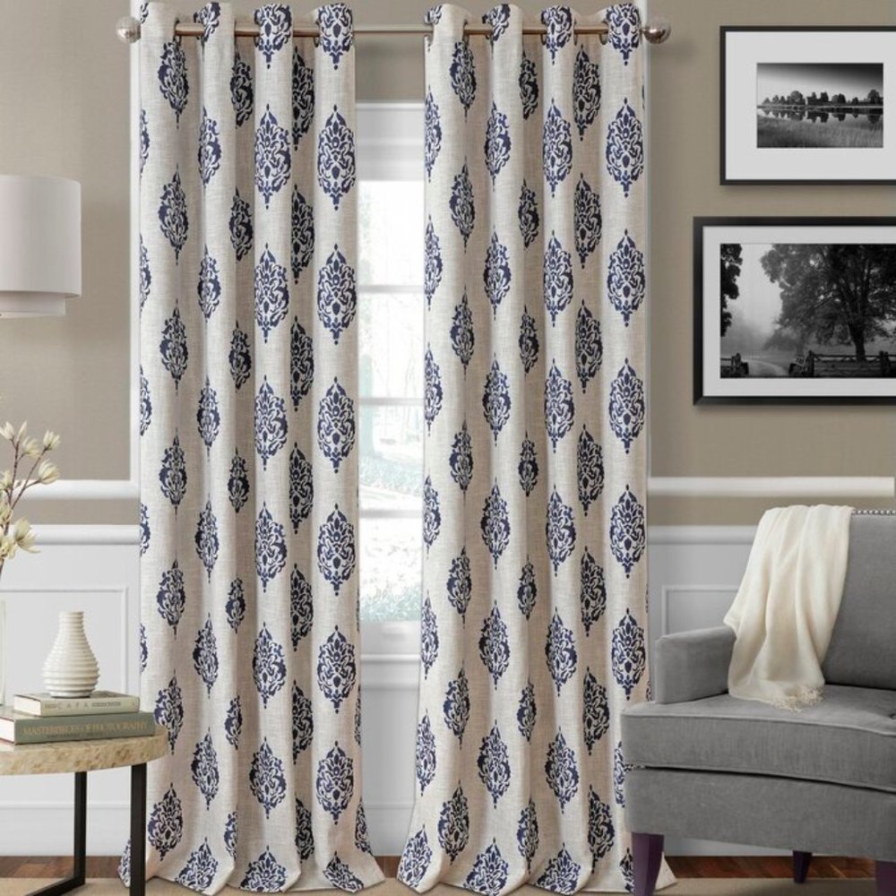 Atticus Ikat Room Darkening Grommet Panel
